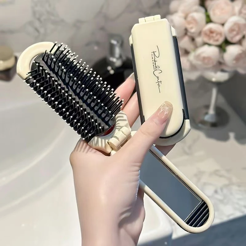 梳子随身便携式小梳子折叠女士专用气垫按摩镜子一体梳子小巧便携