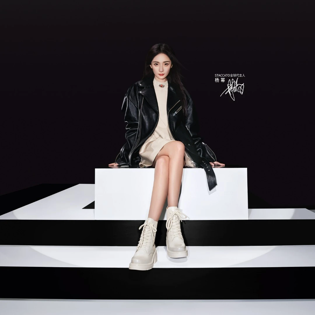 【杨幂同款】思加图新款流光风摇滚SOLO复古擦色酷飒马丁靴EEZ14DD3