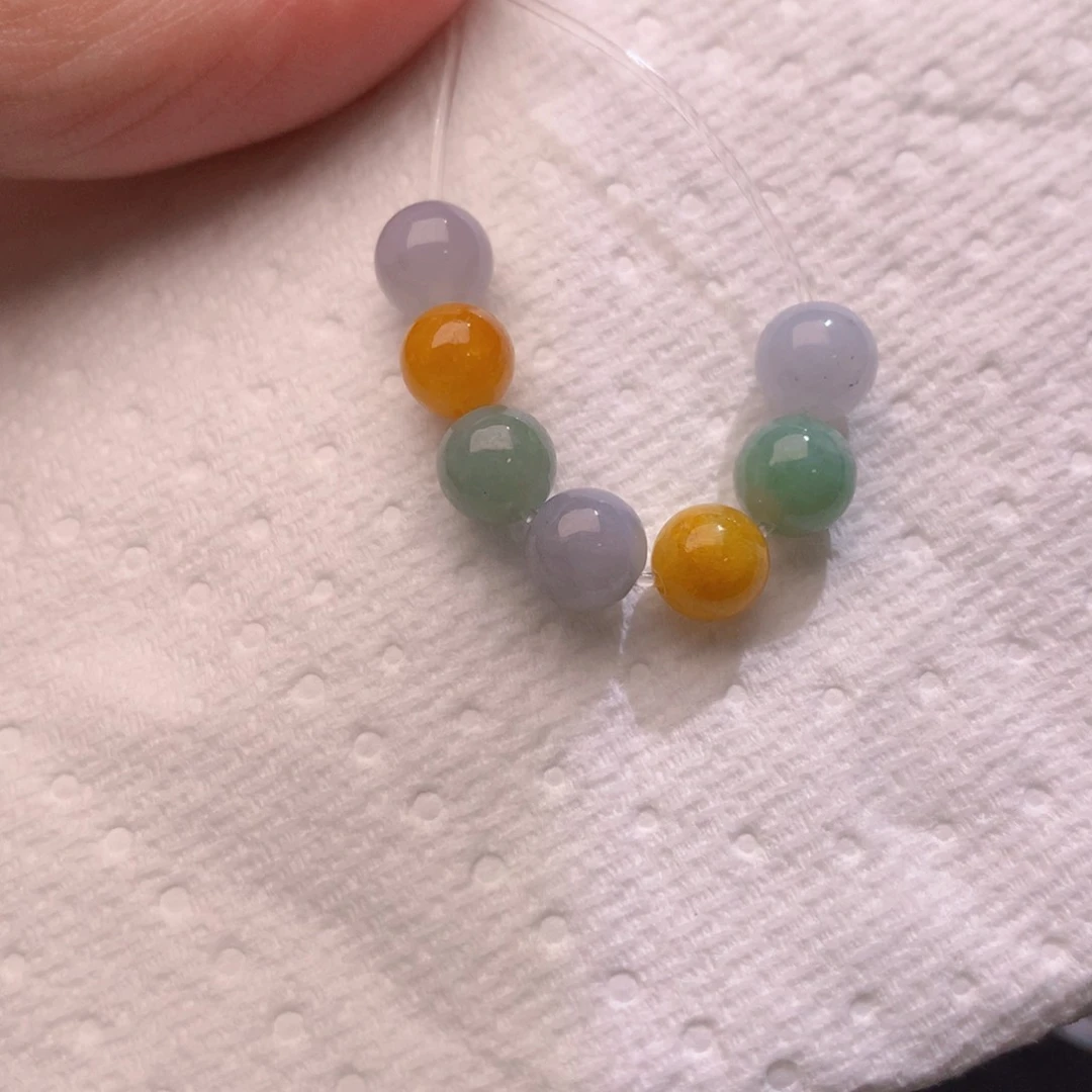 翡翠散珠七彩珠珠37