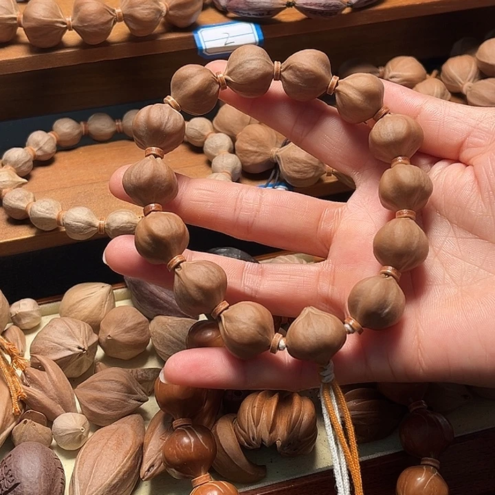 宏***巾橄榄核手串/手链三花核1.7尺寸