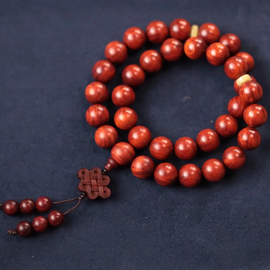 印度小叶紫檀1.2cm手持【蜜蜡隔片】木带宝