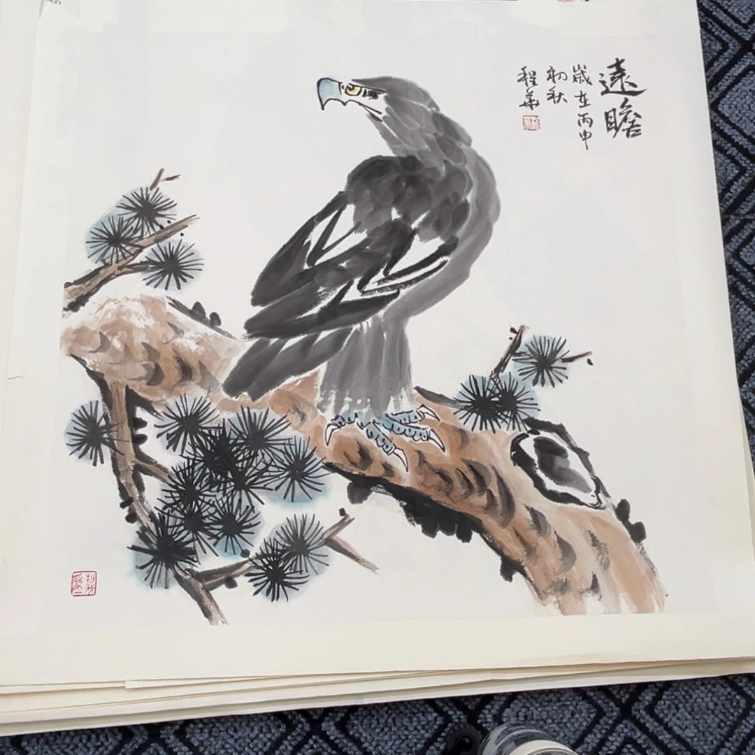 国画四尺斗方花鸟