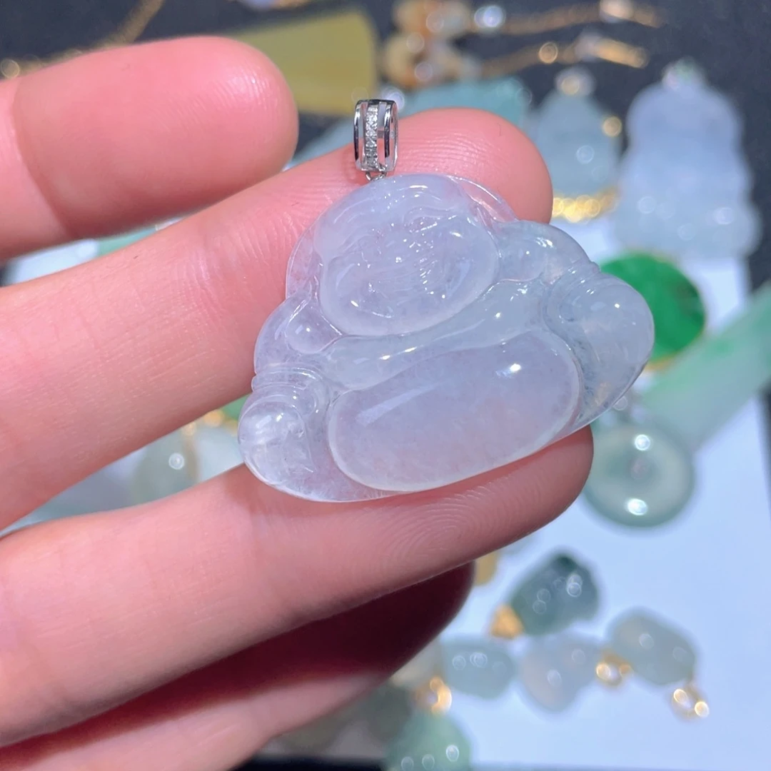 翡翠颈饰18K金镶嵌翡翠