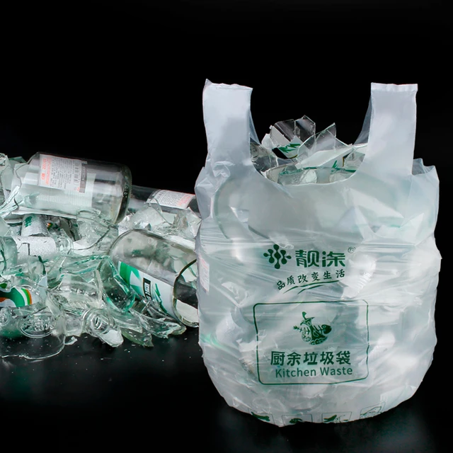 靓涤特厚实惠装厨余垃圾袋家用加厚宿舍背心手提式中号塑料袋