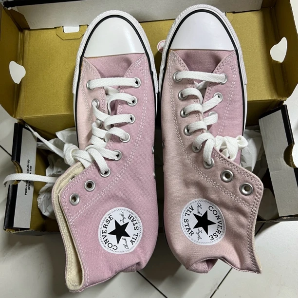 匡威 经典 常青款 元气粉 高帮帆布鞋 a04542c