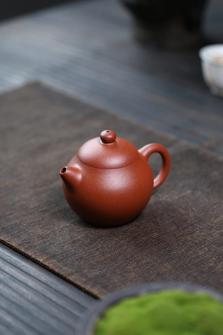 【文旦】精工半手130c小煤窑生砂朱泥宜兴黄龙山原矿紫砂壶