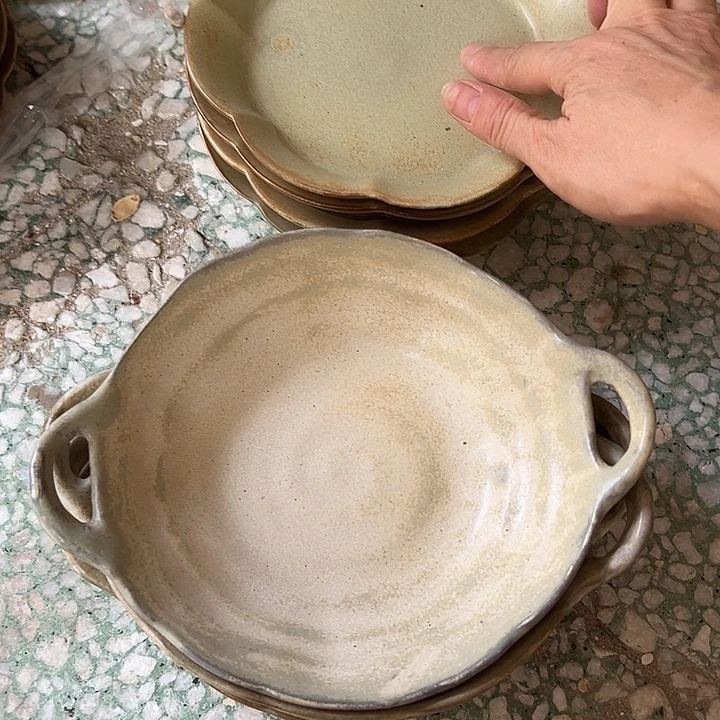 瓷片默认瑕疵商品花边➕双耳