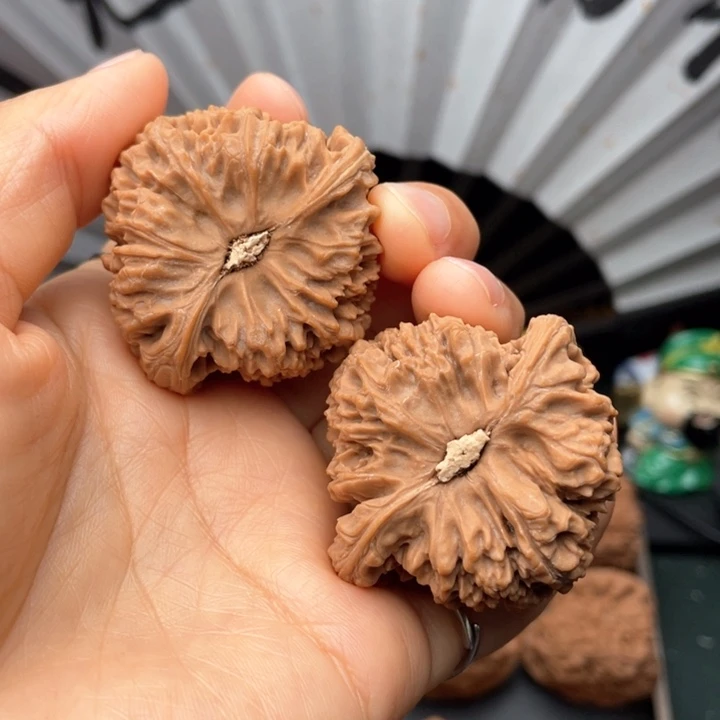 吊坠文玩核桃44尺三角卷边留疤