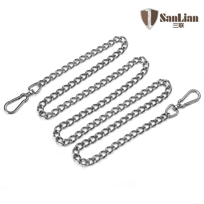 304不锈钢多功能牵栓一体狗链适合小中大型犬防咬防爆冲