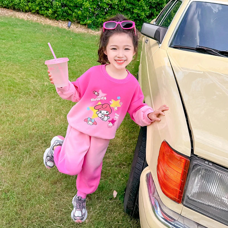 女童卫衣套装春秋2025新款儿童洋气运动秋季韩版宝宝休闲秋装时髦