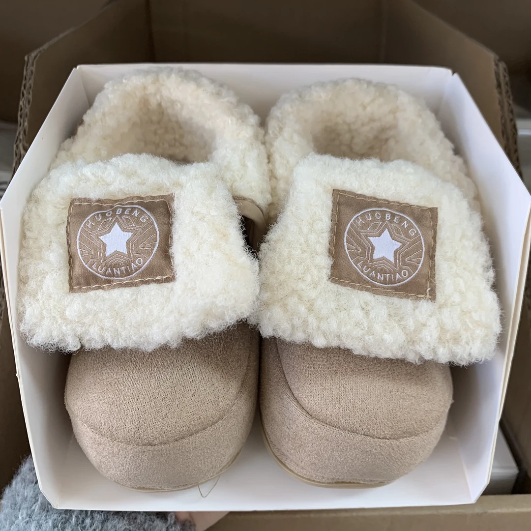 D165婴儿保暖鞋0-1岁加厚加绒防掉秋冬软底学步保暖宝宝鞋子冬季