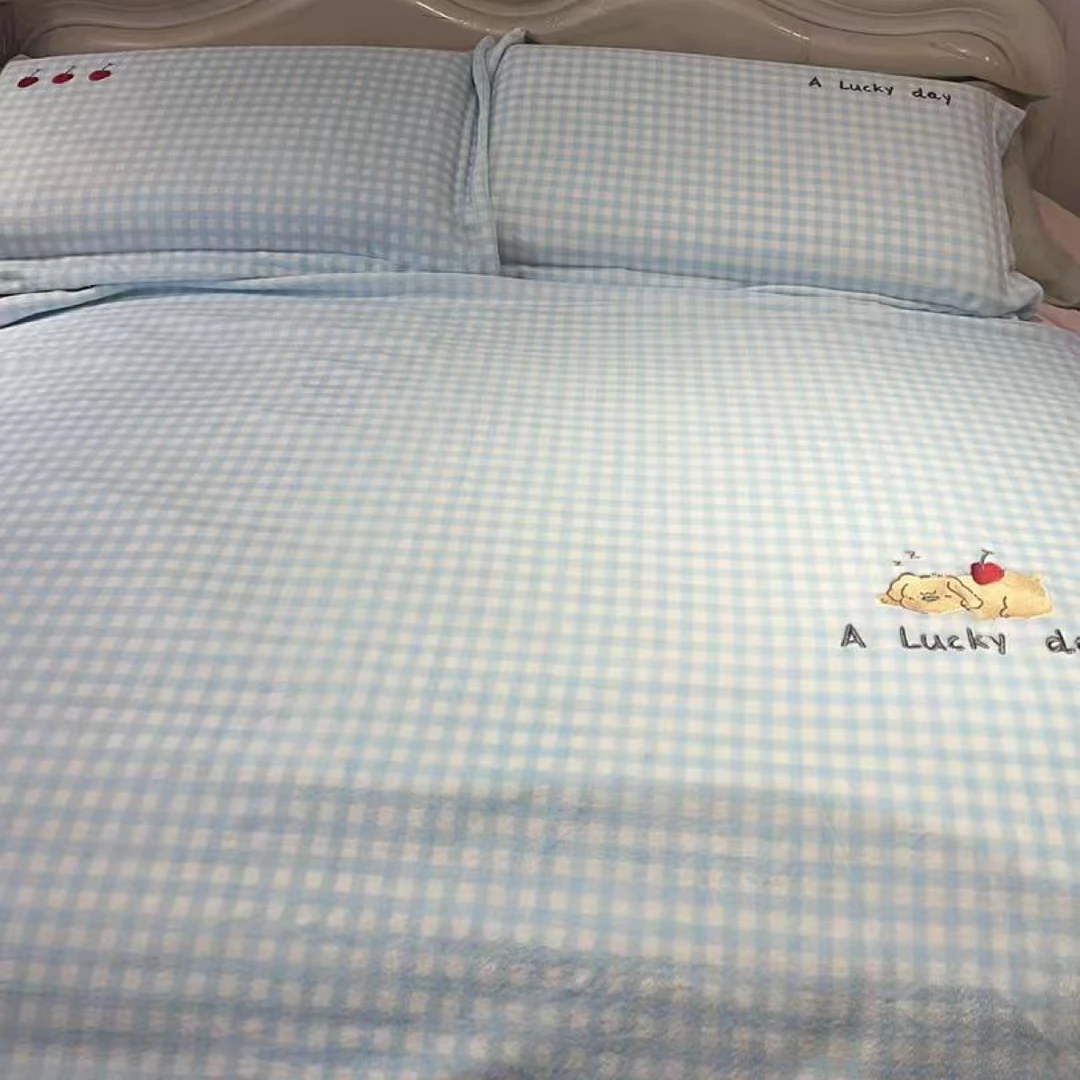 唐小姐 牛奶绒全消光/小清新/幸运小狗四件套