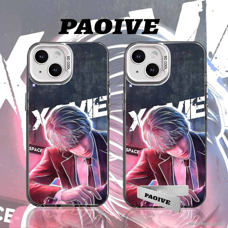 沈星回创意适用苹果华为vivoiPhone小米三星防摔彩银手机壳