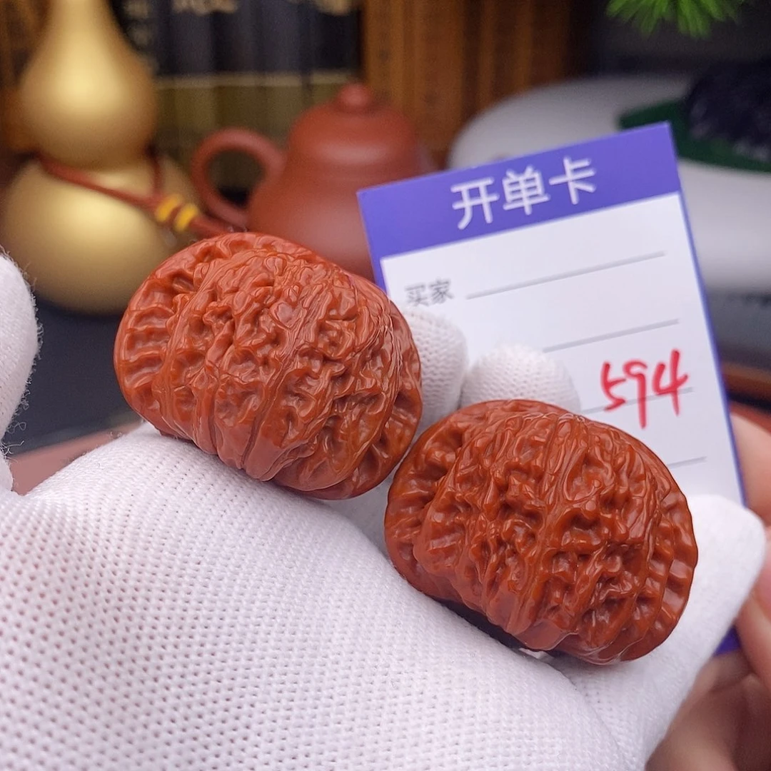 把件文玩核桃42闷白594