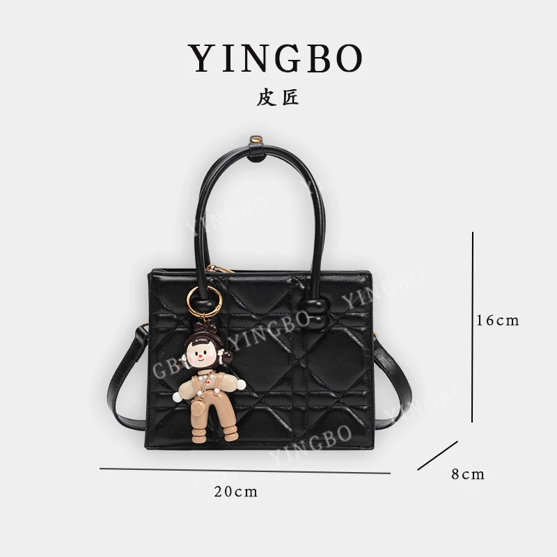 【英柏甄选】SKL-7317-黑色 然与纯小众设计感时尚单肩包百搭女包