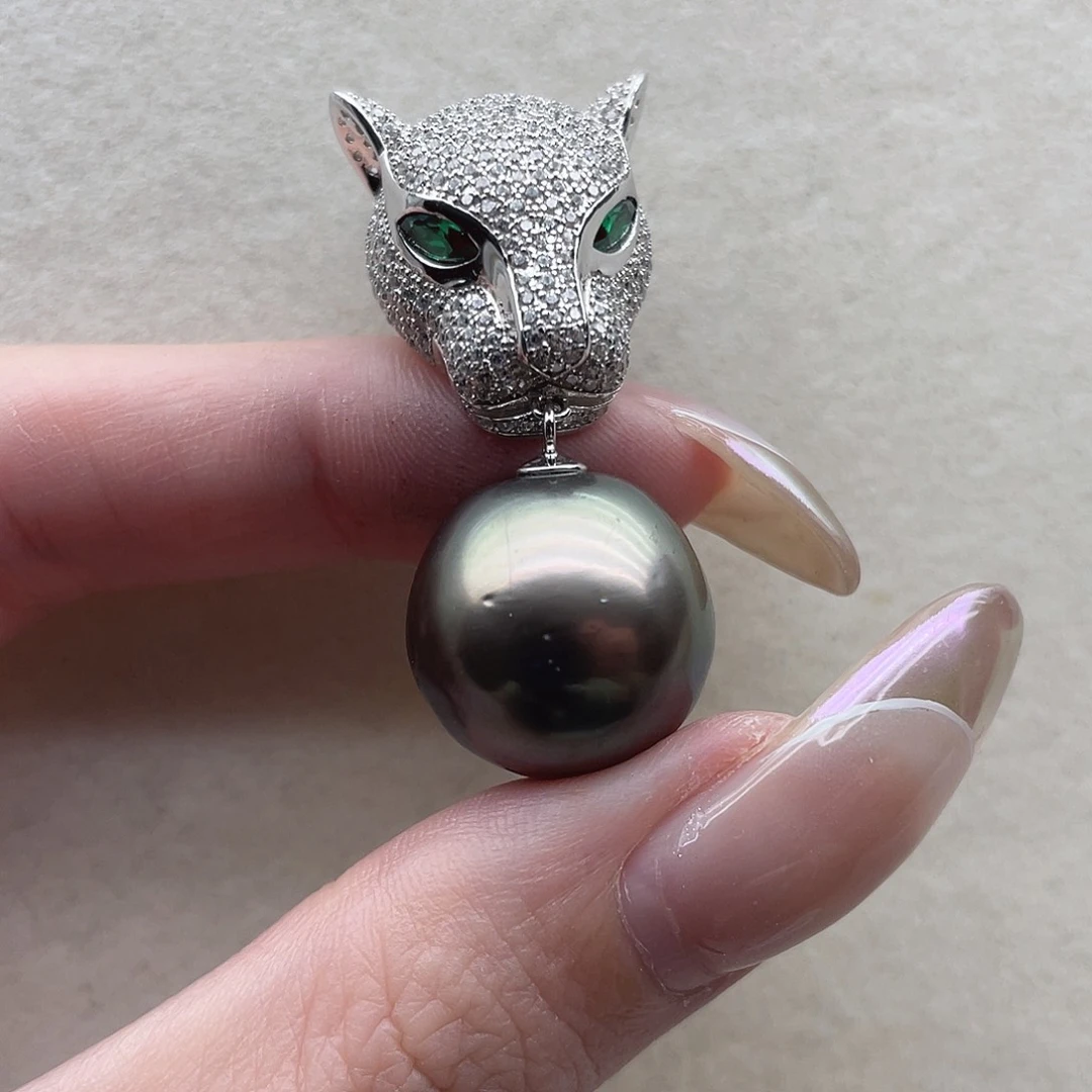 银S925镶嵌吊坠99海水珍珠