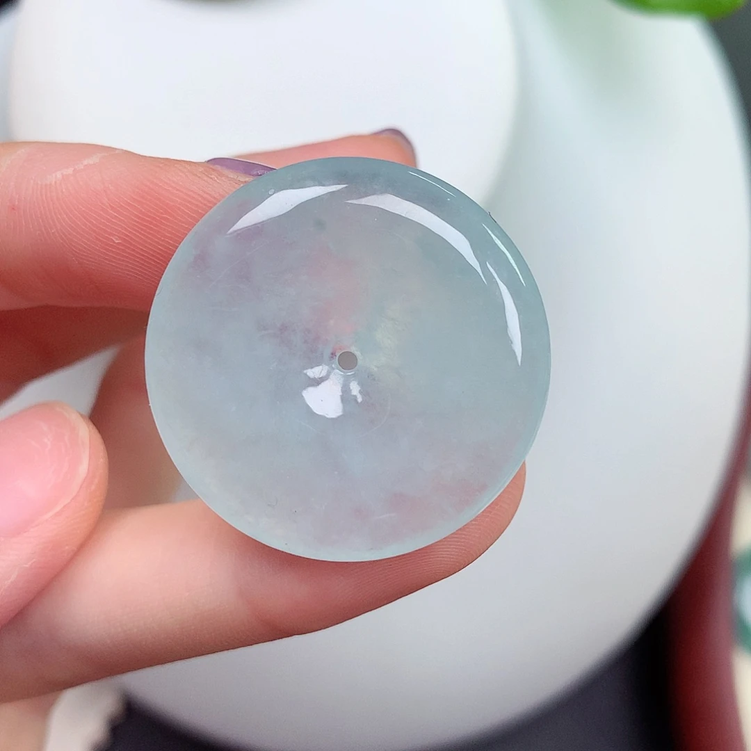 翡翠未镶嵌颈饰平安扣 29.3-5mm
