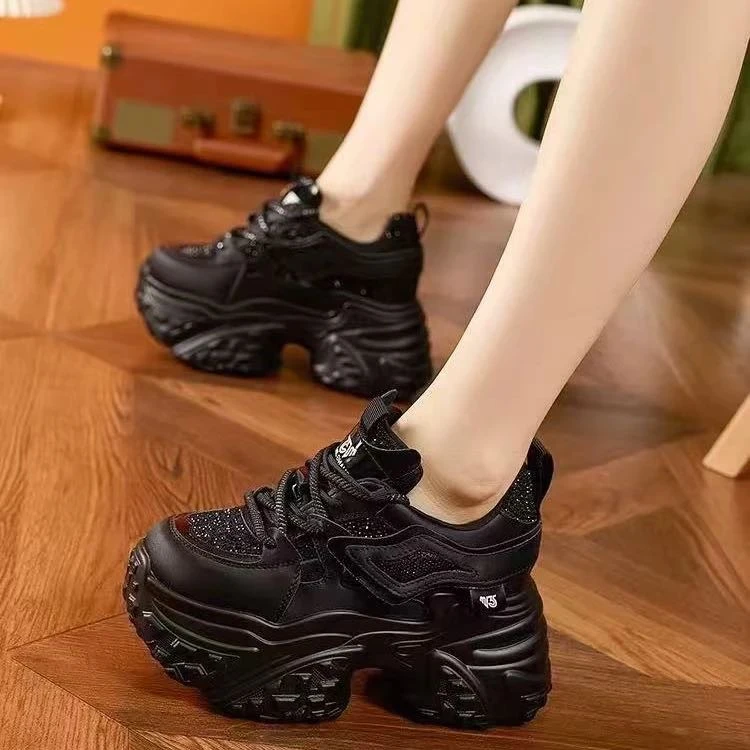 春秋款老爹鞋女鞋增高厚底透气百搭潮流新款舒适不闷脚爆款