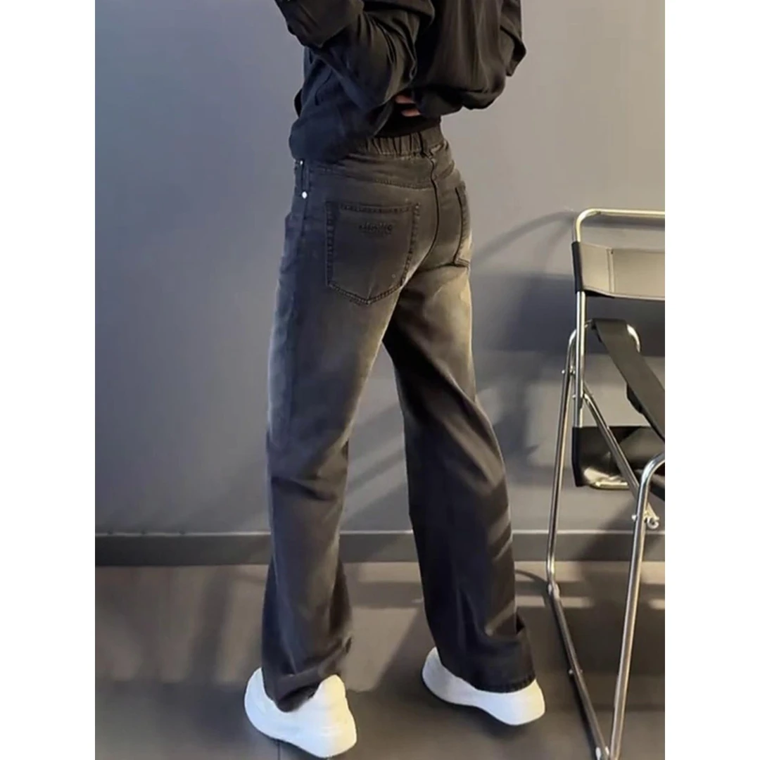 春秋男装大码潮牌男士时尚新款宽松显瘦潮痞帅牛仔裤直筒休闲长裤