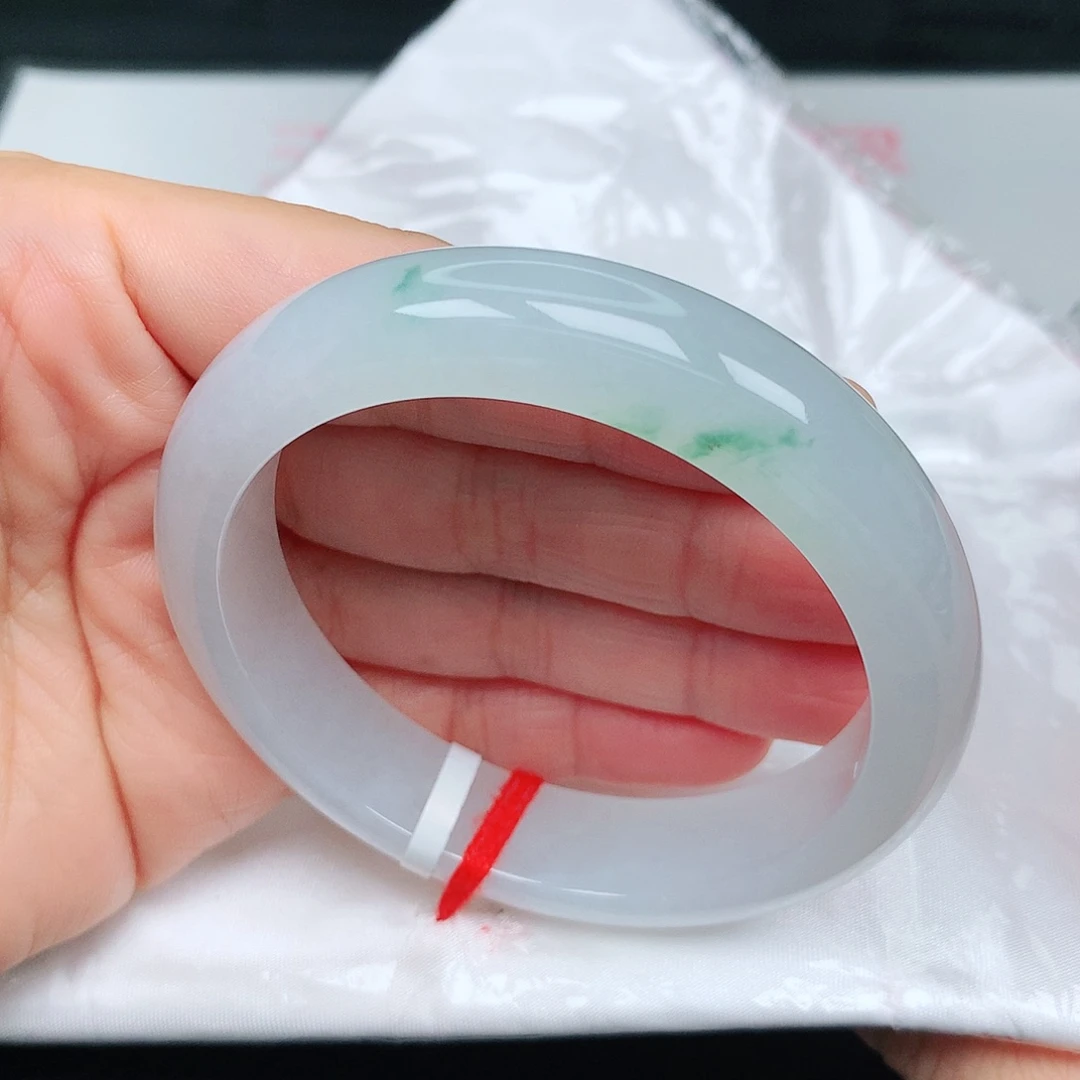 未镶嵌手镯翡翠冰胶飘绿15