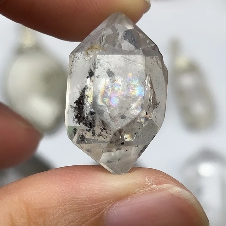 未镶嵌颈饰水晶指纹彩虹闪灵钻25mm+