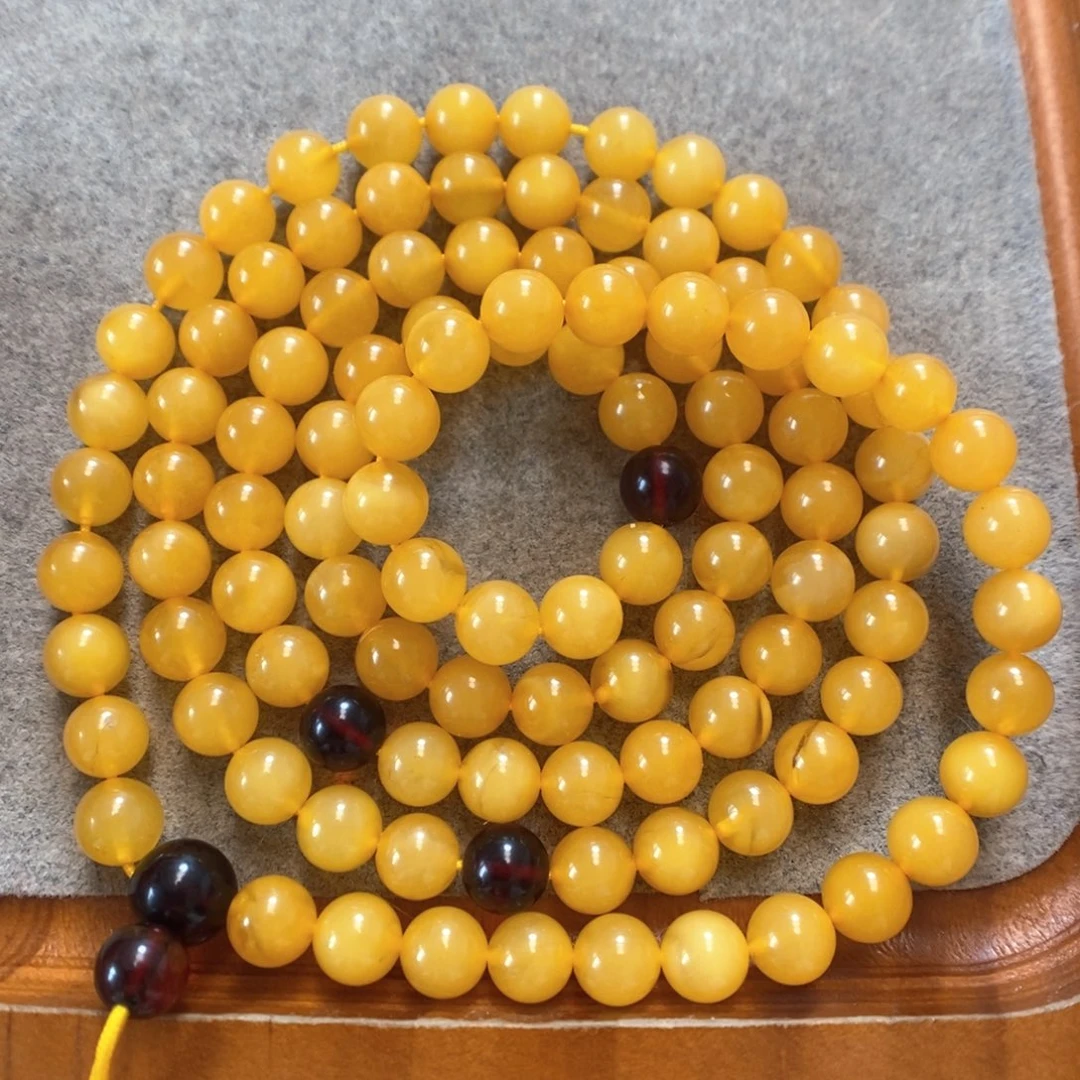 未镶嵌项链蜜蜡蜜蜡108