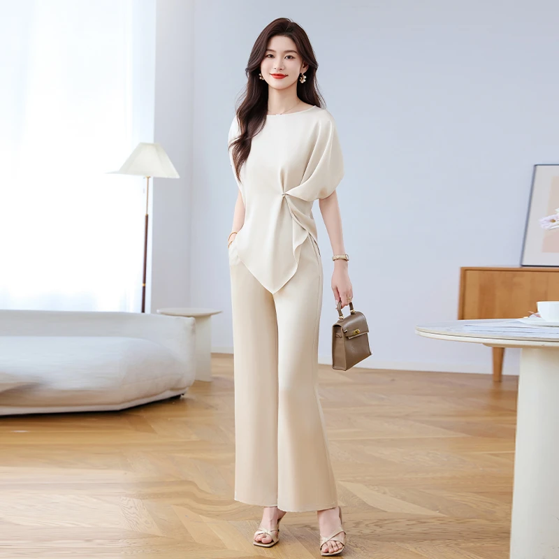 【名典圣王】冰丝职业套装女夏2025新款杭州高端减龄穿搭妈妈两件套