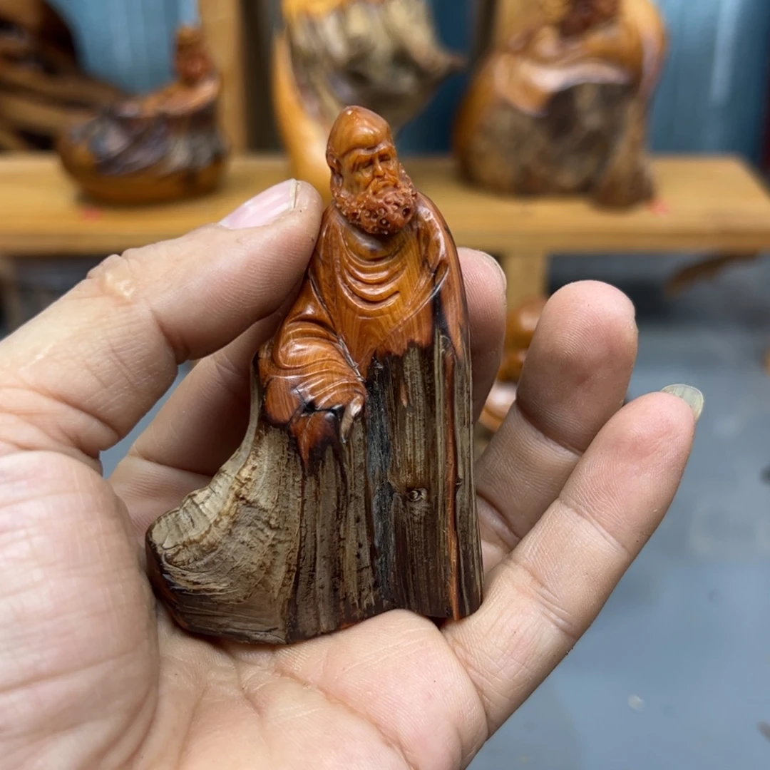 淡***9木崖柏木摆件手把件