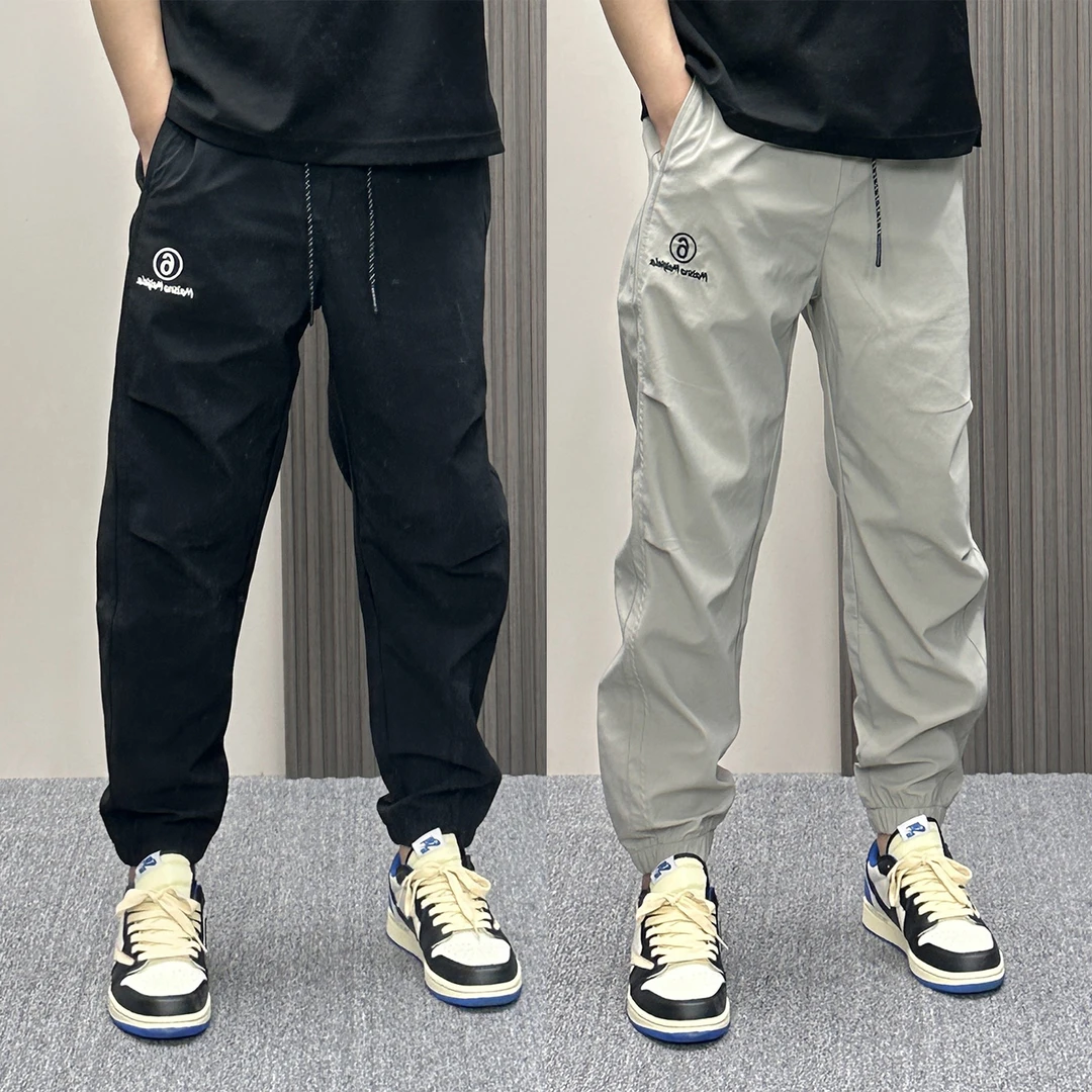 青春风休闲裤男新款牌行刺绣百搭束脚青年春季显高休闲运动裤子