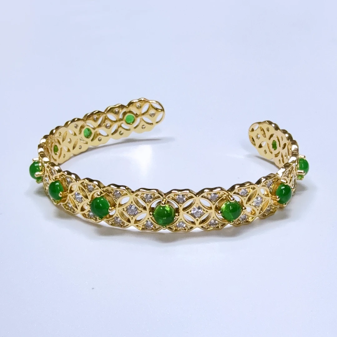 Q256 精美珠宝开口镯