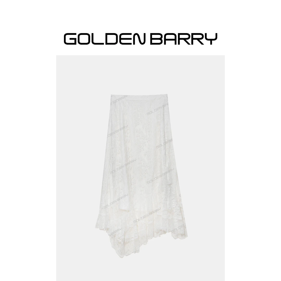 GOLDENBARRY|311285“永恒灿烂”蕾丝拼接半裙