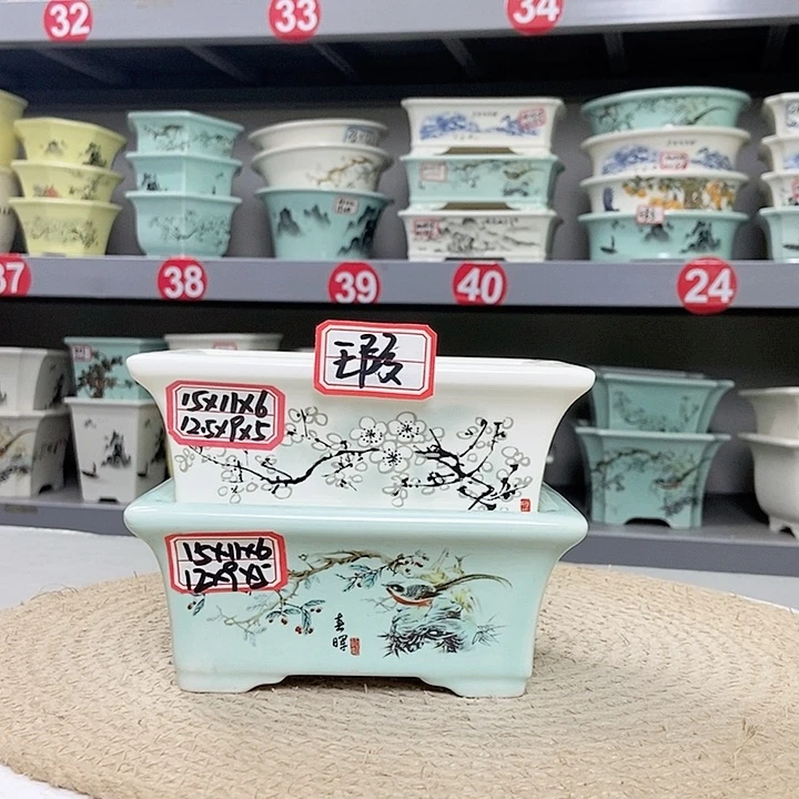 紫砂花瓶，紫砂花盆