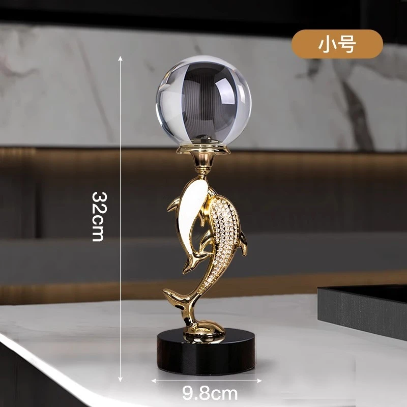 TOUCH MISS摆件高档家居现代轻奢客厅玄关装饰品水晶球高级电视柜