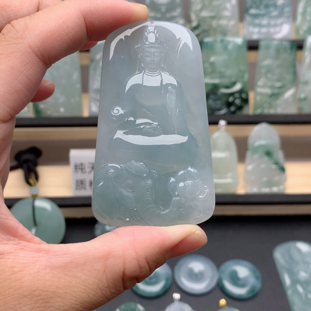 翡翠未镶嵌颈饰H*普贤