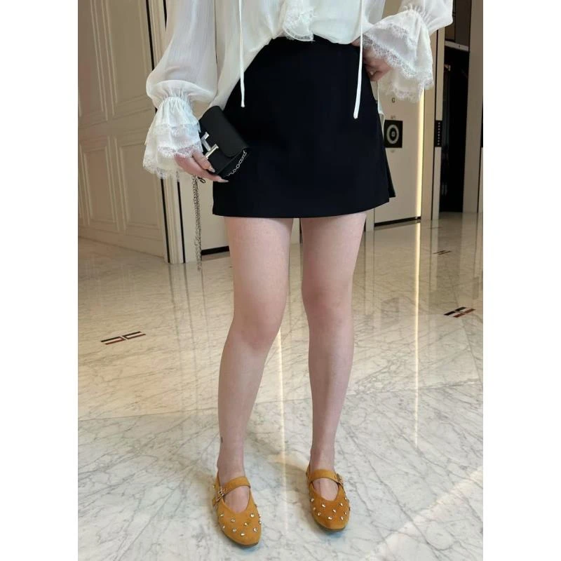 琪琪怪怪大码女装【长腿搭子】高级感两边侧拉链显瘦短裤D25916QQ