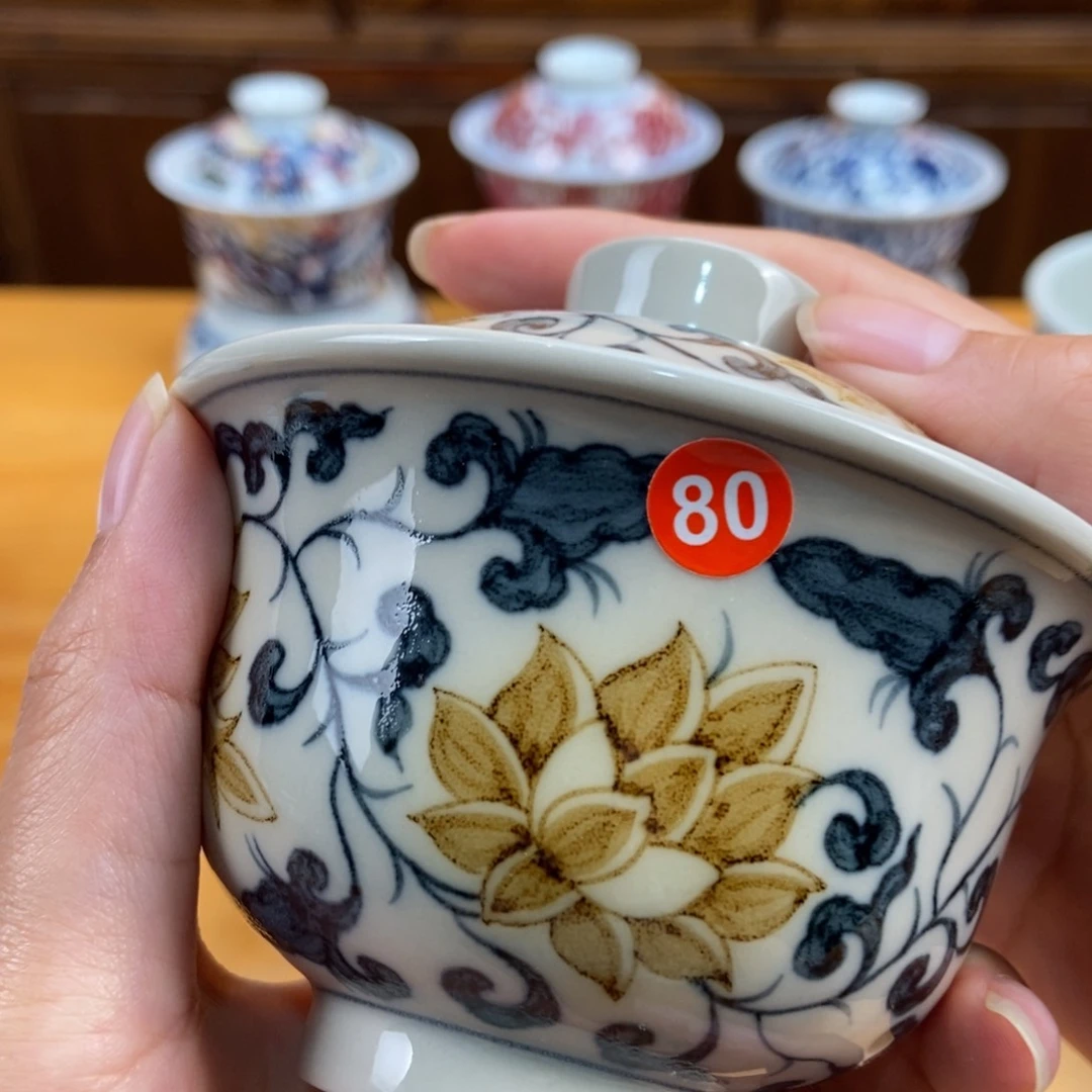 手绘现代茶具非古董