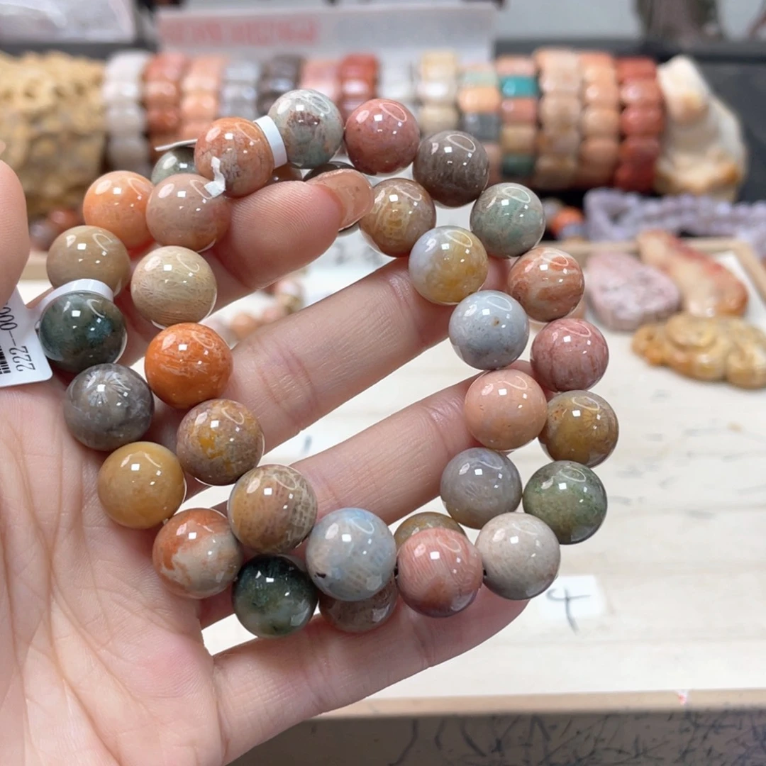 硅化珊瑚（珊瑚玉）未镶嵌手链凌*洛122