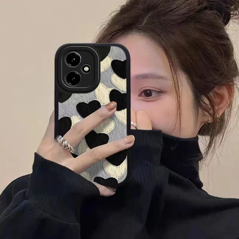 适用荣耀400手机壳荣耀400pro新款蓝黑油画爱心女款华为硅胶小羊