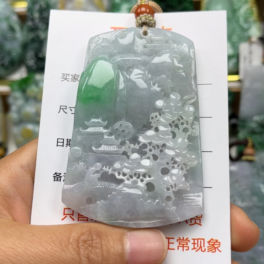 翡翠未镶嵌颈饰吊坠