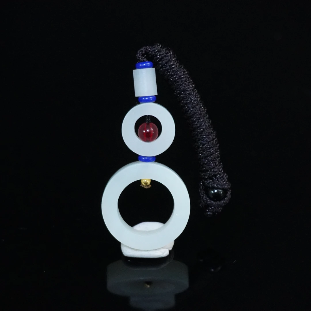 清代和田玉平安环多宝串505331*古玉*传承