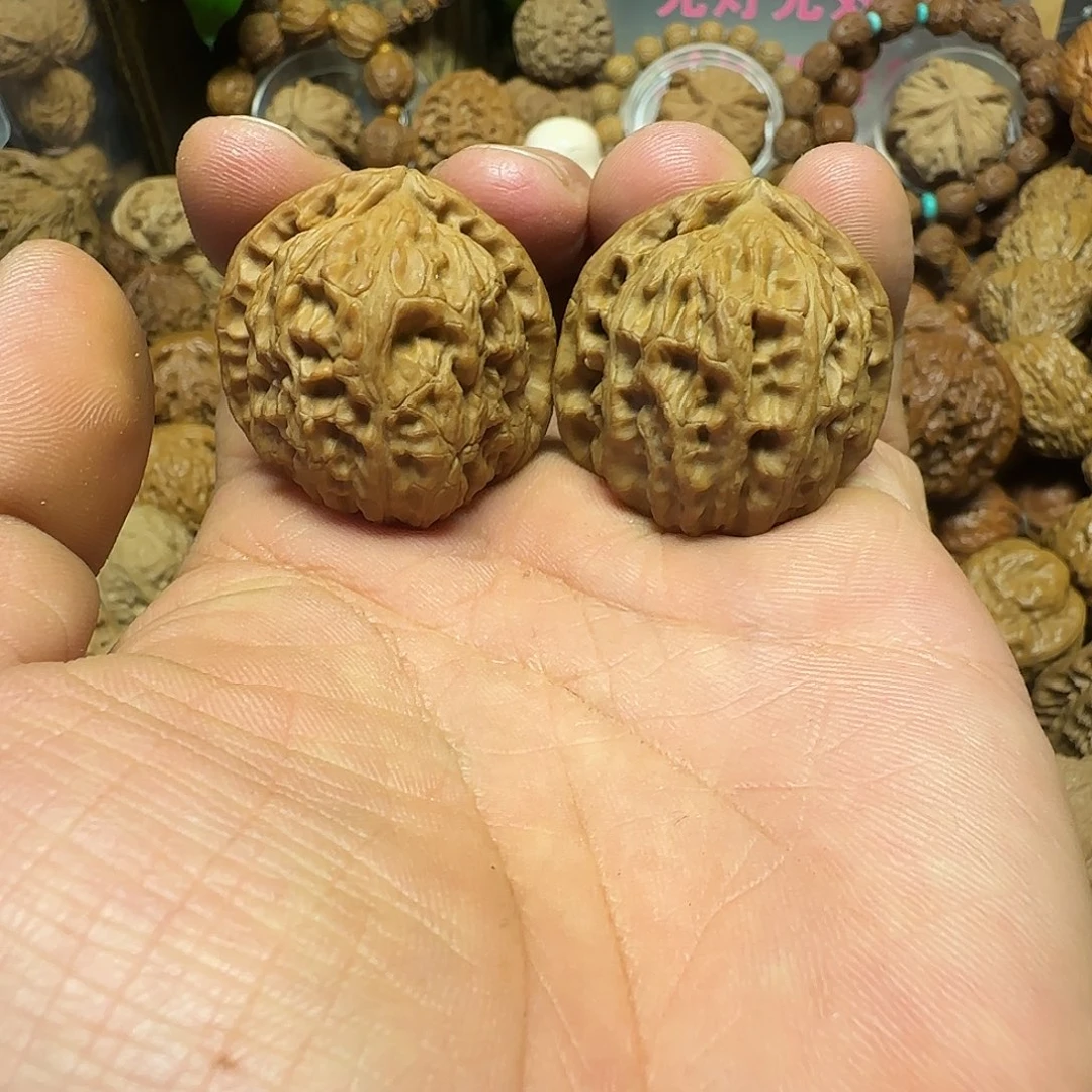 文玩核桃手串白狮子33x34x32