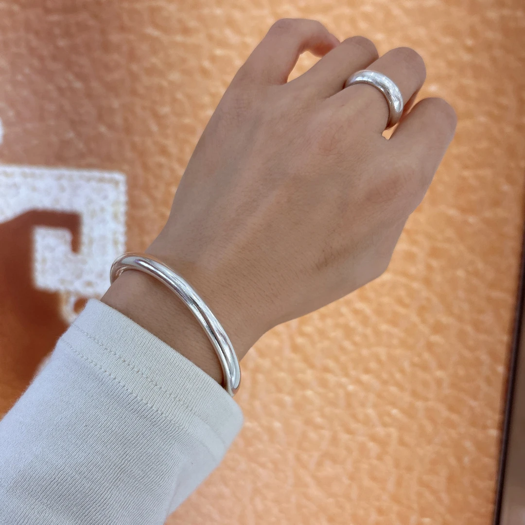 足银手镯 足银999小如意贵妃开口手镯