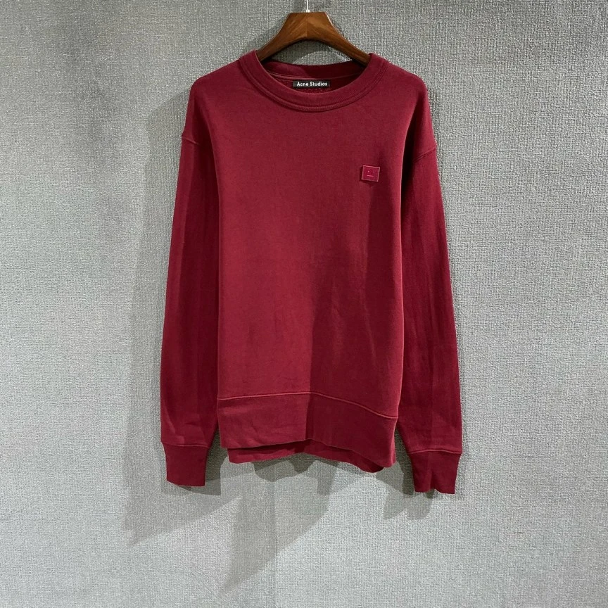 99新 Acne studio （pm）笑脸标识酒红色卫衣 xs码/3093