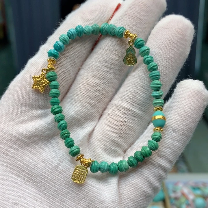 绿松石银S925镶嵌单圈