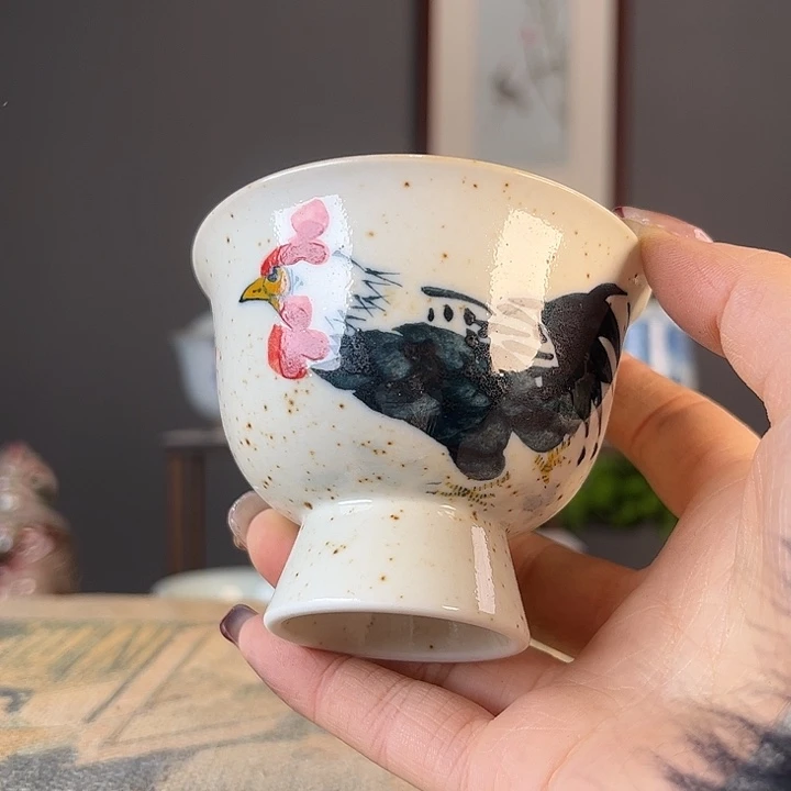 摆件景德镇陶瓷茶杯多人