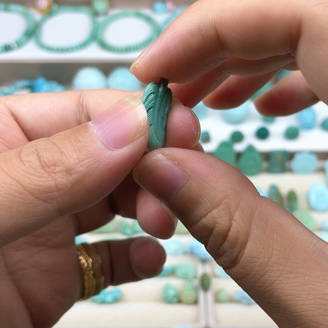 人***梦绿松石未镶嵌珠子