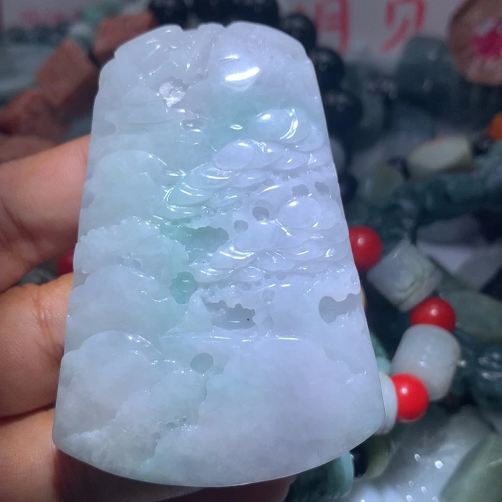 颈饰未镶嵌翡翠保真天然A货翡翠