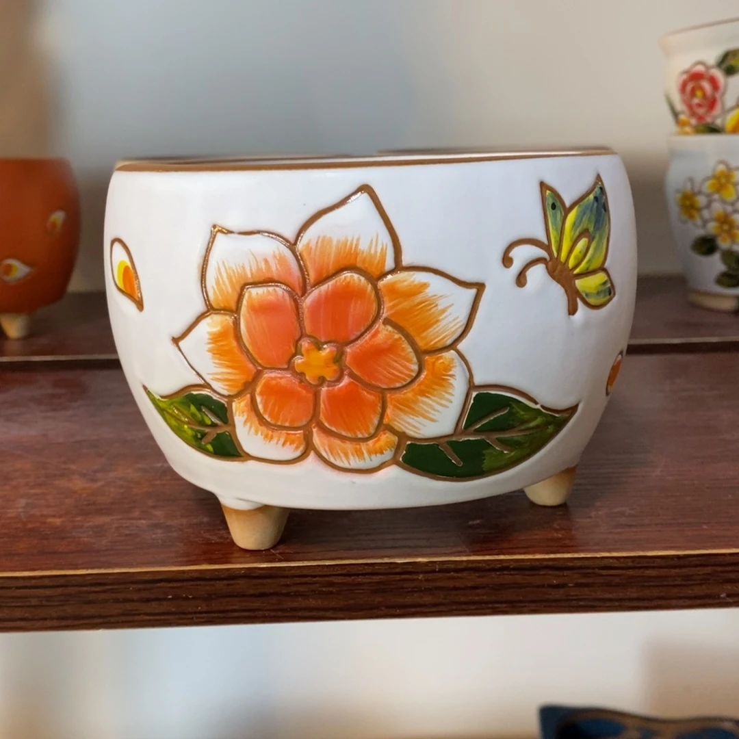 红陶韩式多肉植物花盆