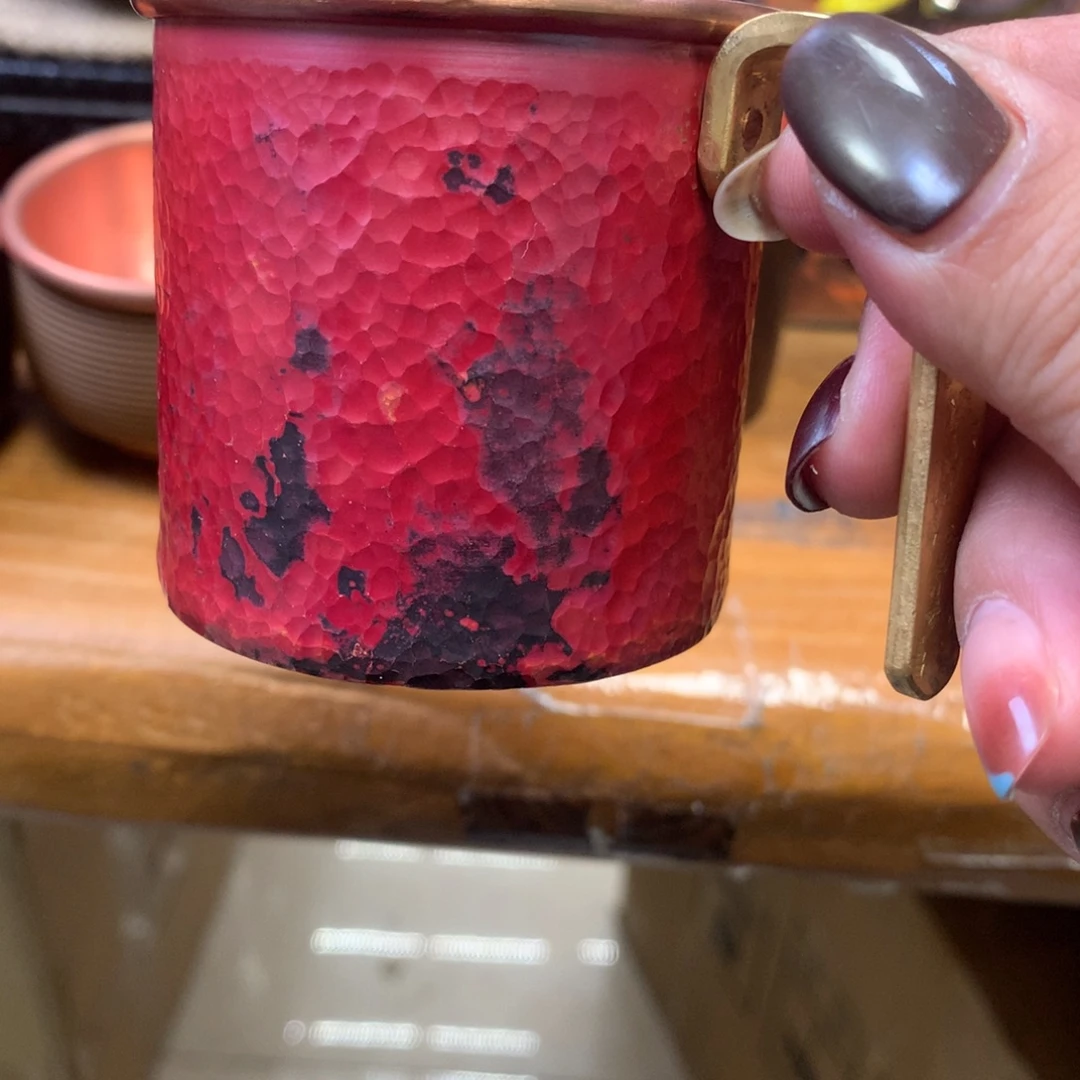 火烧红大号马克杯