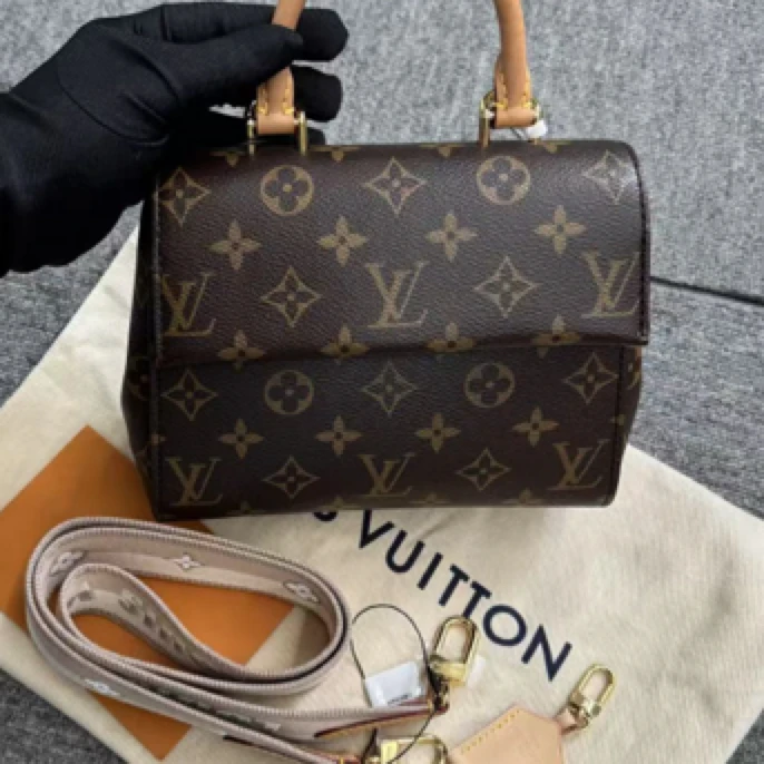 99新 LouisVuitton/路易威登 老花cluny bb单肩包  芯